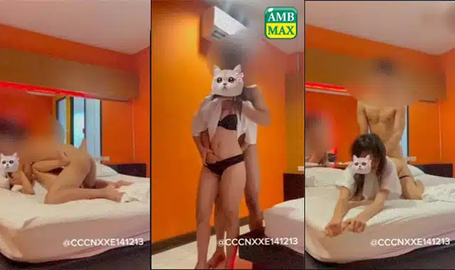 คลิปหลุด วัยรุ่นทางบ้าน เปิดโรงแรมเย็ดสาวสวยเสียวคาชุดครางได้อารมร์สุดๆ